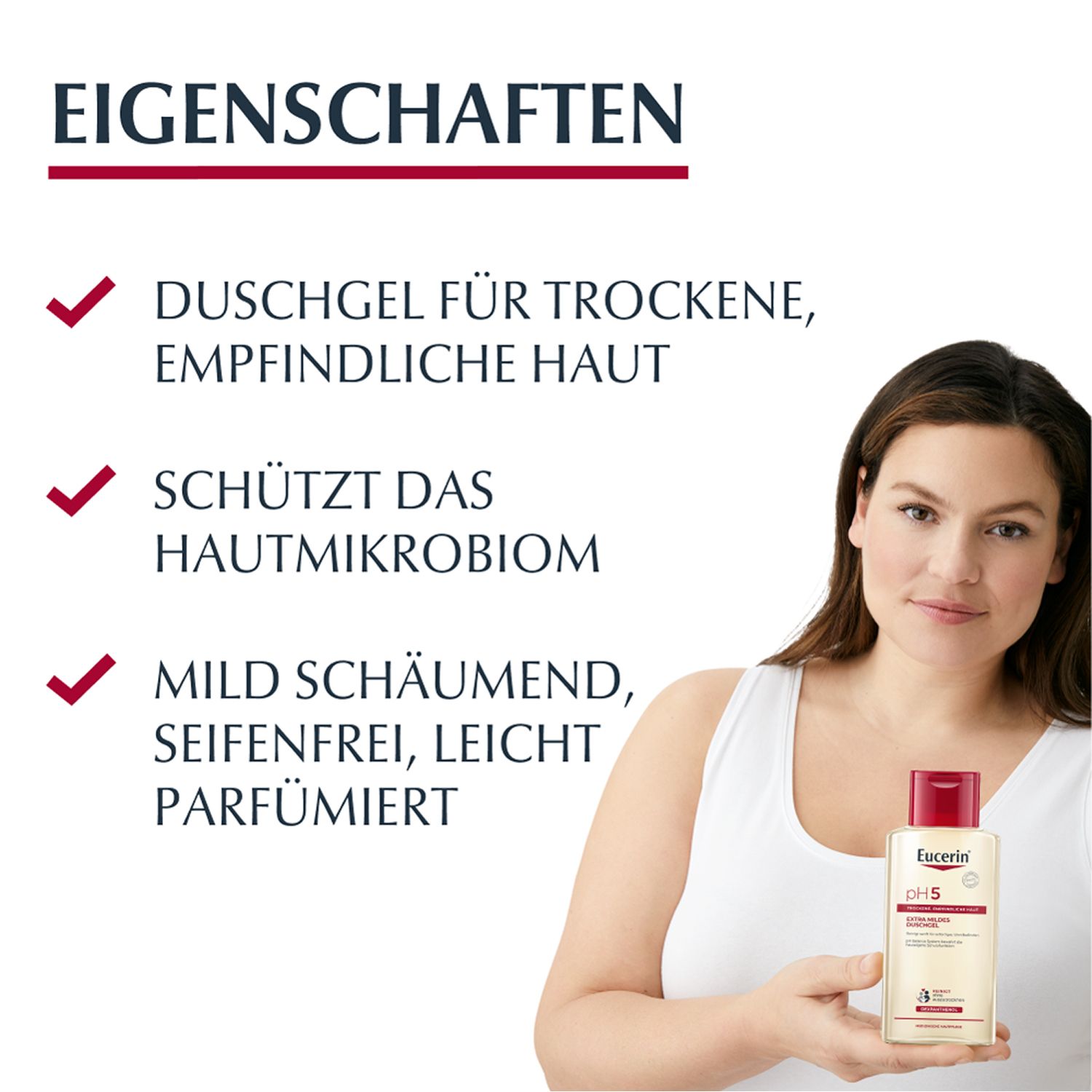 Eucerin® pH5 Duschgel – Seifenfreie Reinigung für trockene und strapazierte Haut