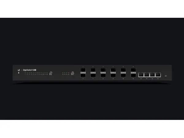 Ubiquiti EdgeSwitch ES-16-XG - Switch - L3 - Administreret - 12 x 10 Gigabit SFP    4 x 10 Gigabit Ethernet - monterbar på stativ - AC 120/230 V / DC 16 - 25 V