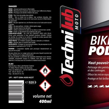 Nettoyant Technilub BIKE POLISH 0,4L Universel