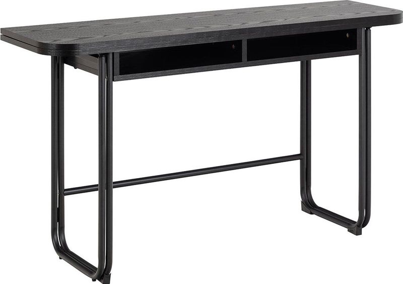 Giga Living - Eettafel Darrel - Zwart - MDF - Uitschuifbaar