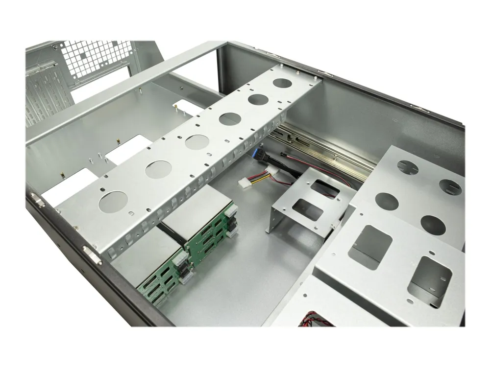 Inter-Tech IPC 6U-6606 - Rack-monterbar - udvidet ATX - SATA - hot-swap - ingen strømforsyning (ATX) - USB