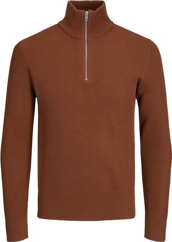 JACK & JONES - Perfect Knit - Schipperstrui - Middenbruin - Katoenmengsel