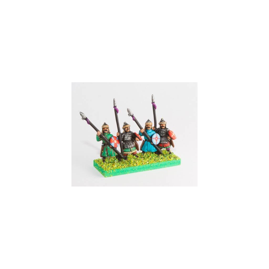 Mongol: Dismounted Cavalry with lance, shield & bow
