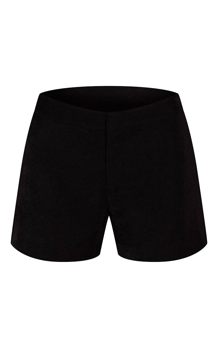 Noir Ensemble Coordonné Short Long À Boutons Contrastés