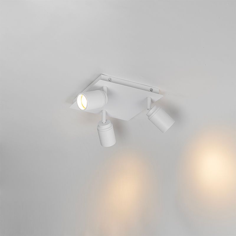 Smart badkamer spot wit vierkant 3-lichts IP44 incl. 3 Wifi GU10 50mm - Ducha