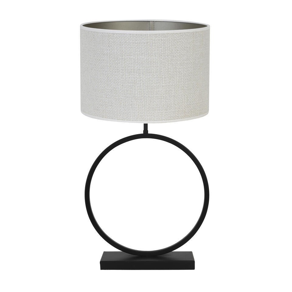 Tafellamp Liva/Saverna - Zwart/Eiwit - Ø40x78,5cm