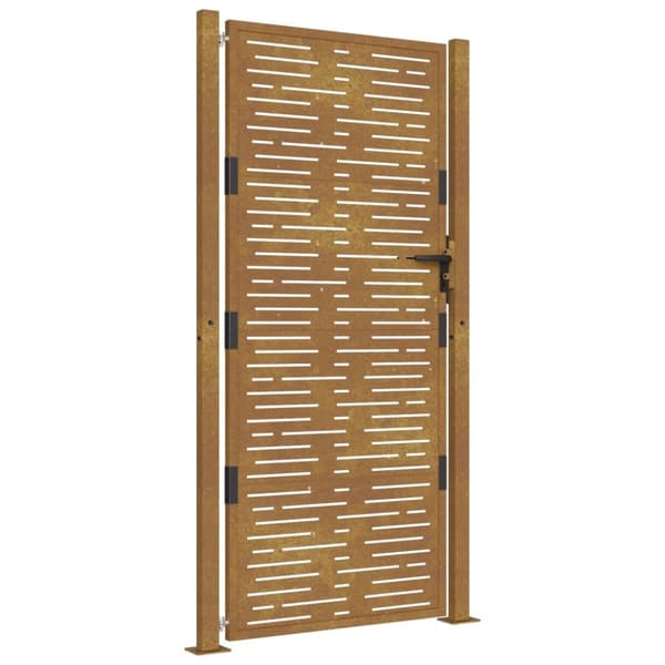 vidaXL Hageport 105x180 cm cortenstål firkantet design