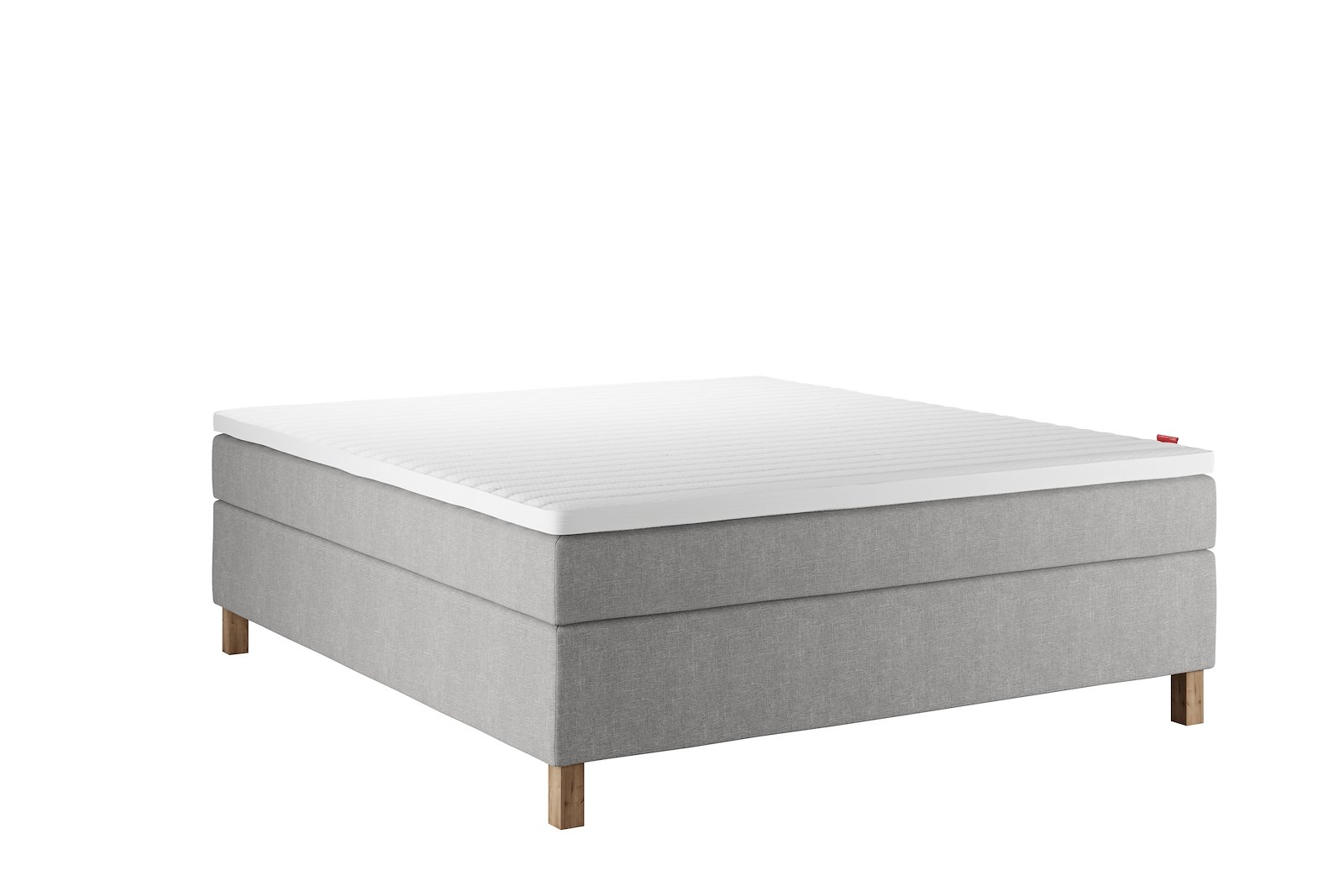 Sensitive 400 kontinentalseng Tekstil Mica 15 Fast/Fast m/Premium latex overmadrass og Square oak ben 13cm