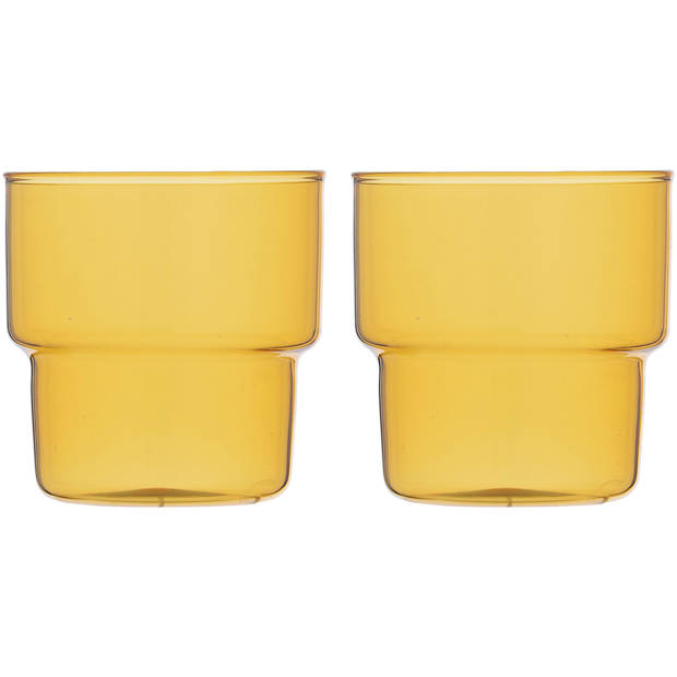 Blokker Dolce Vita waterglas amber set van 2