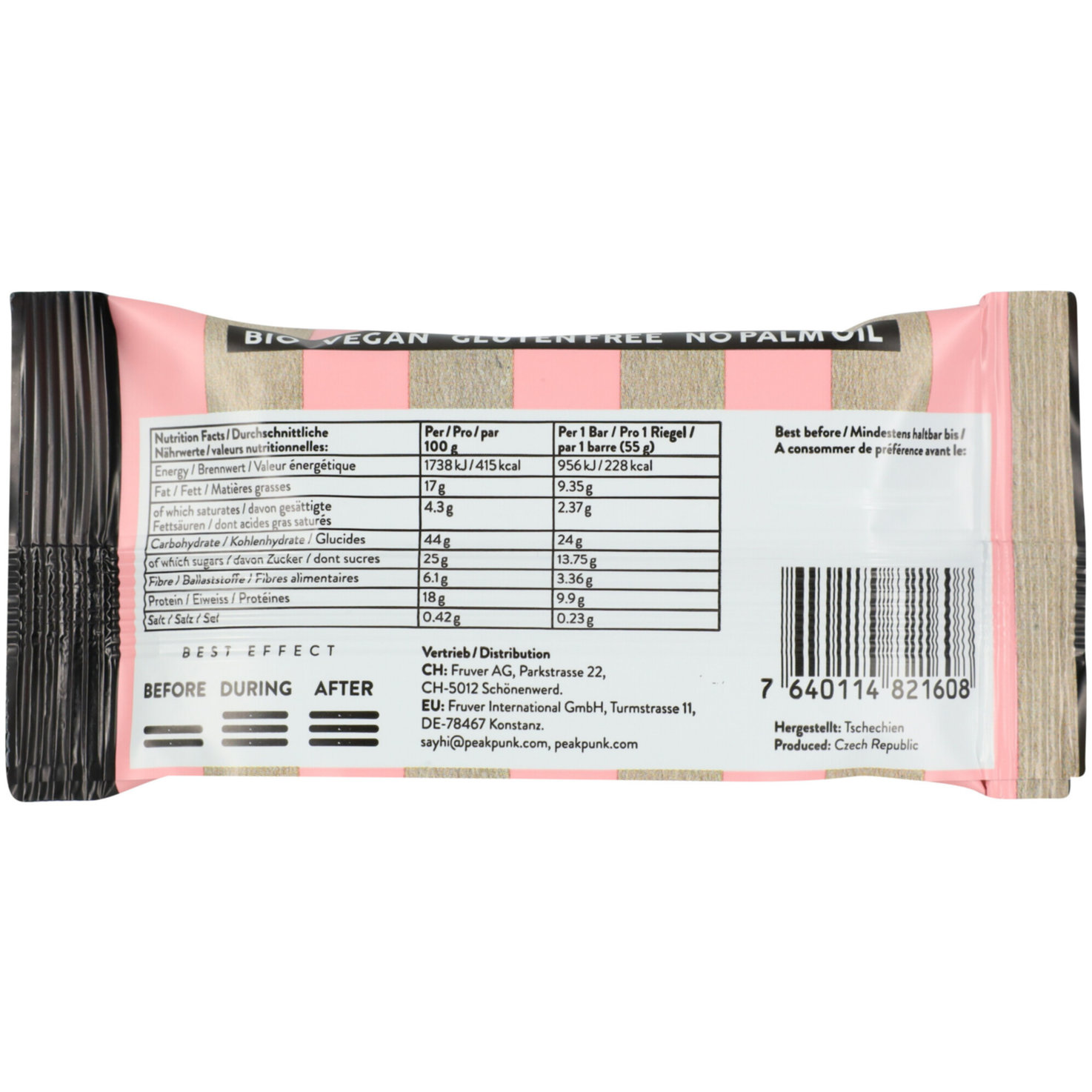 Peak Punk Bio Oat Protein Flapjack - Raspberry White Crisp