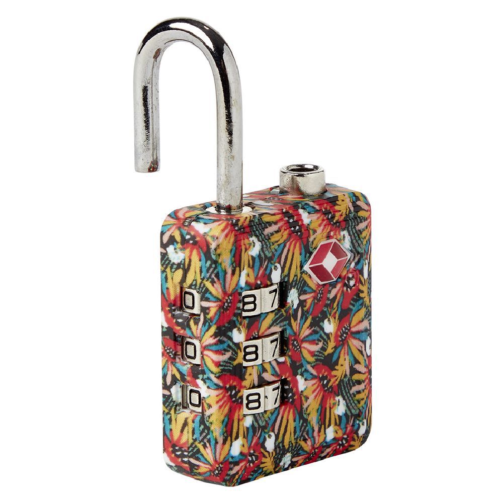 Cadenas combinaison 3 chiffres motif tropical L3,5cm