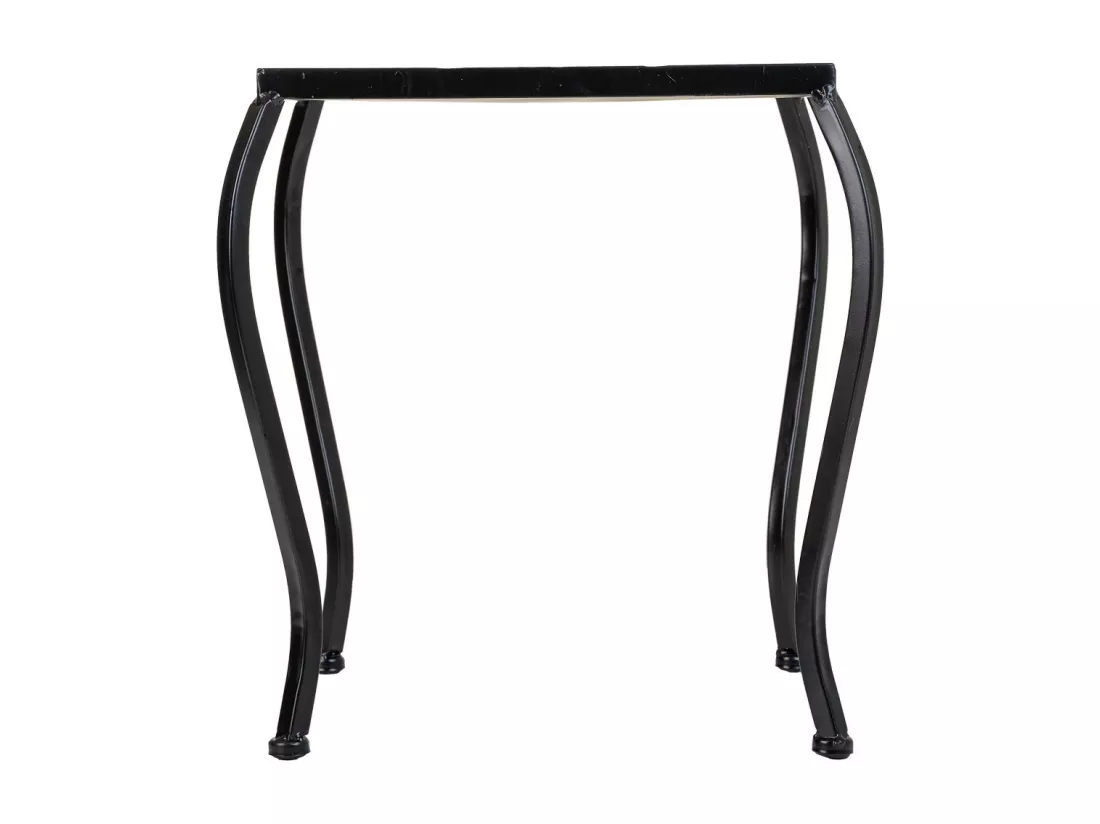 Ensemble de 3 supports en mosaïque et métal noirs