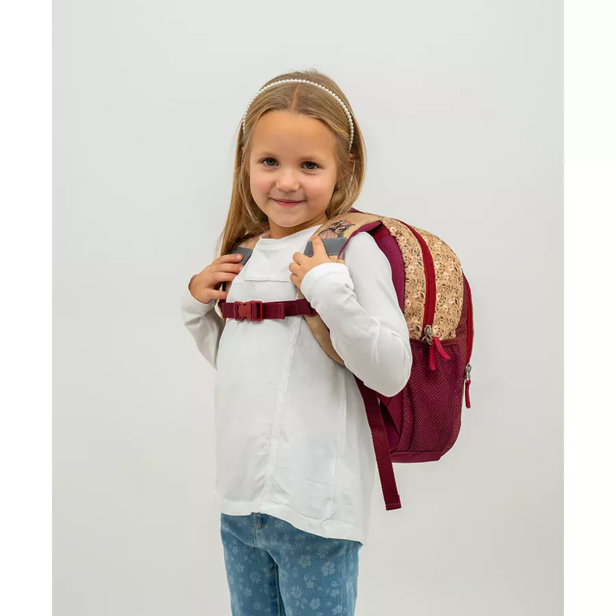 Belmil Kindergartenrucksack Kiddy Plus Kindergartenrucksack für 3-6 Jährige Kinder mit Brustgurt Animal Forest Bambi