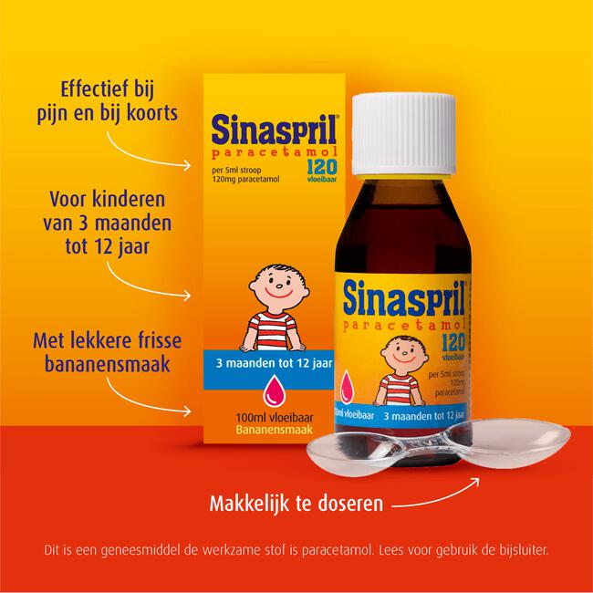 Sinaspril Vloeibaar paracetamol 120 mg 100 ML