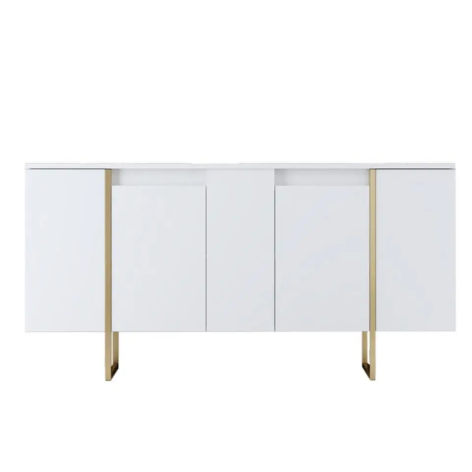 CALICOSY - Dressoir LUXE - Wit/goud - 80x160x35 cm