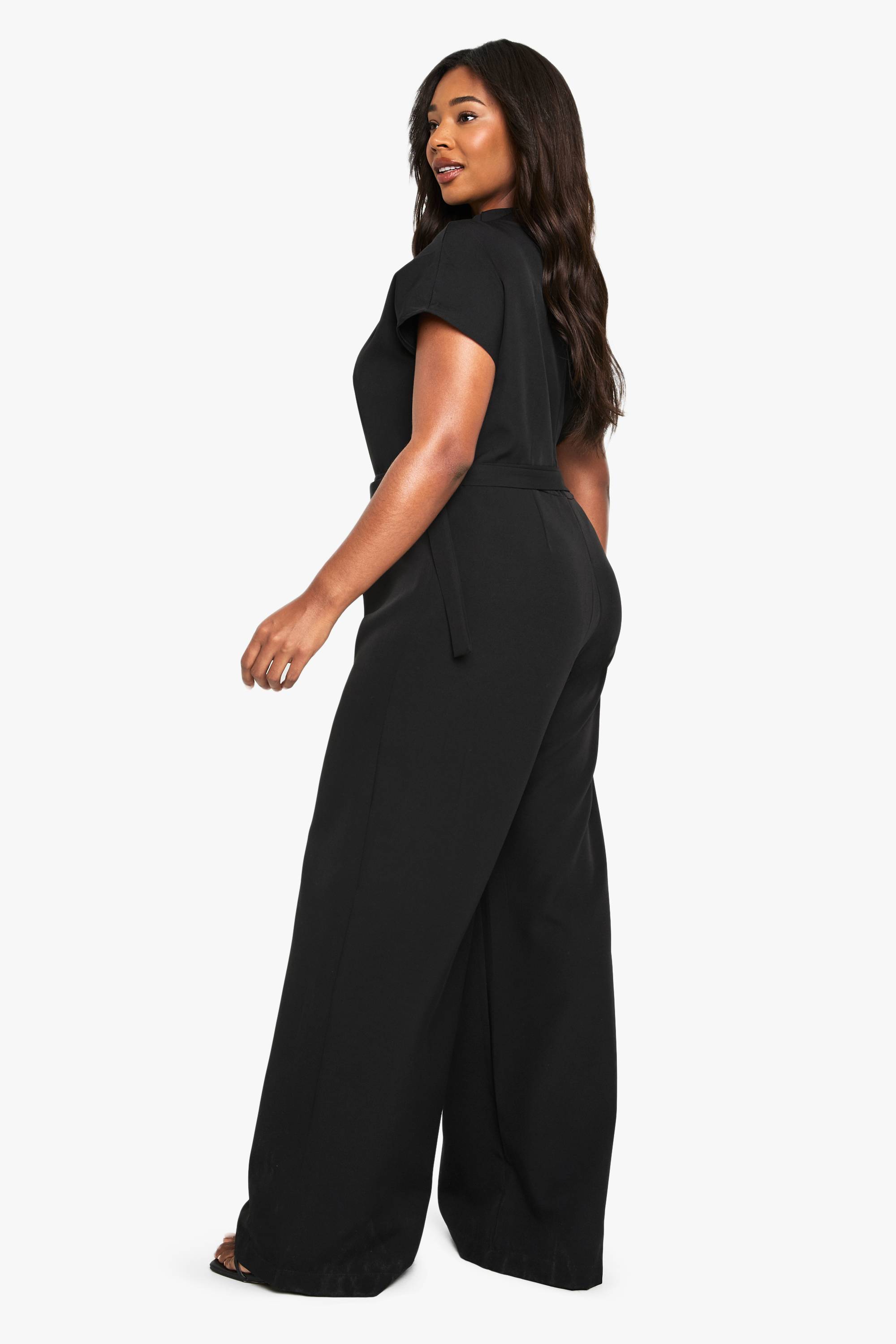 boohoo PLUS COMBINAISON ASYMÉTRIQUE À CEINTURE