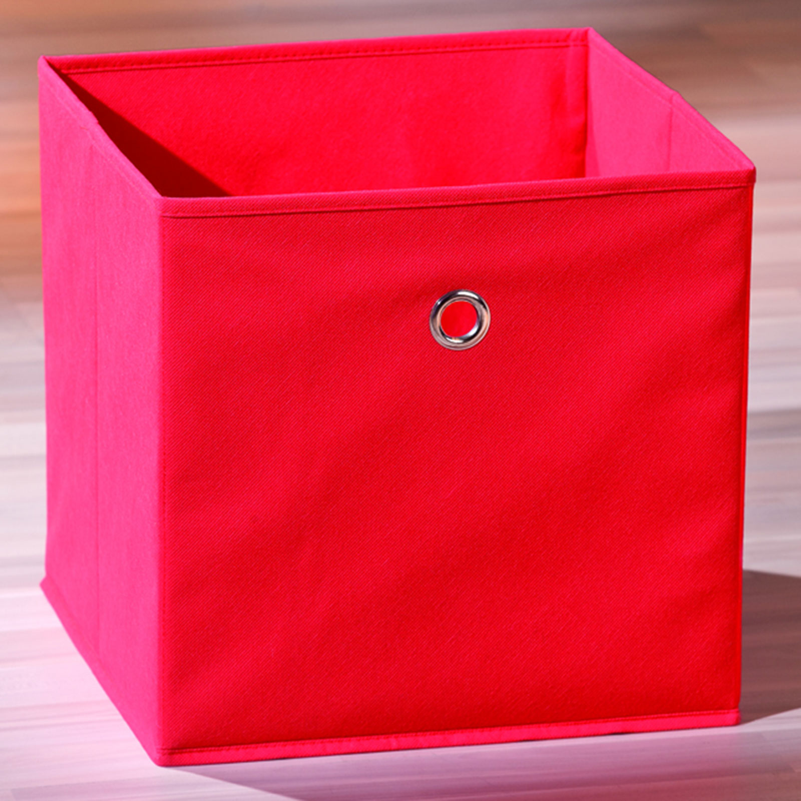 Faltbox WINNY - rot - mit Metallöse - 32x32 cm
