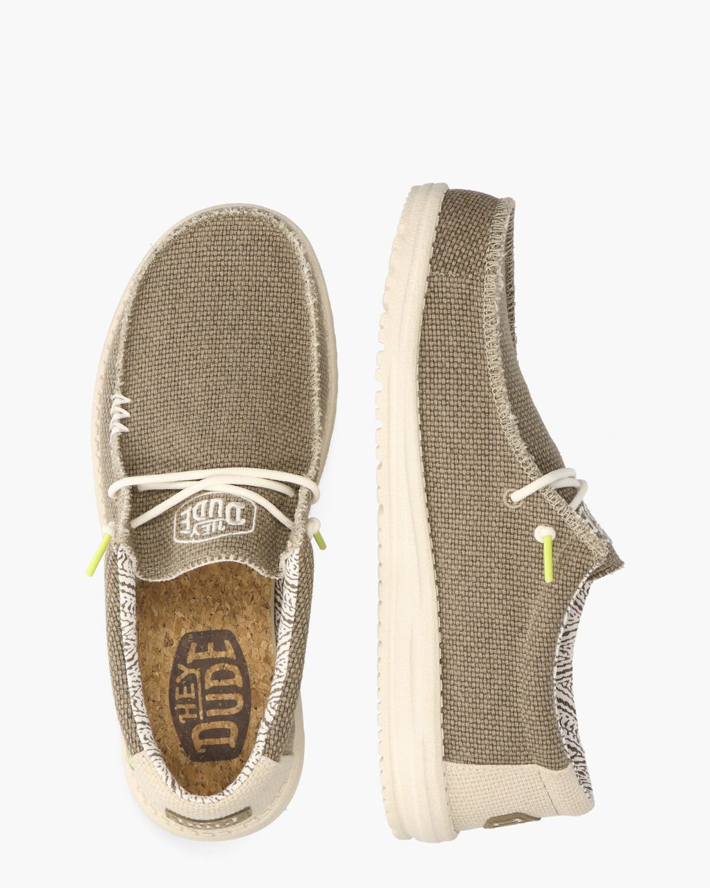 Hey Dude Wally Braided Taupe Heren Veterschoenen