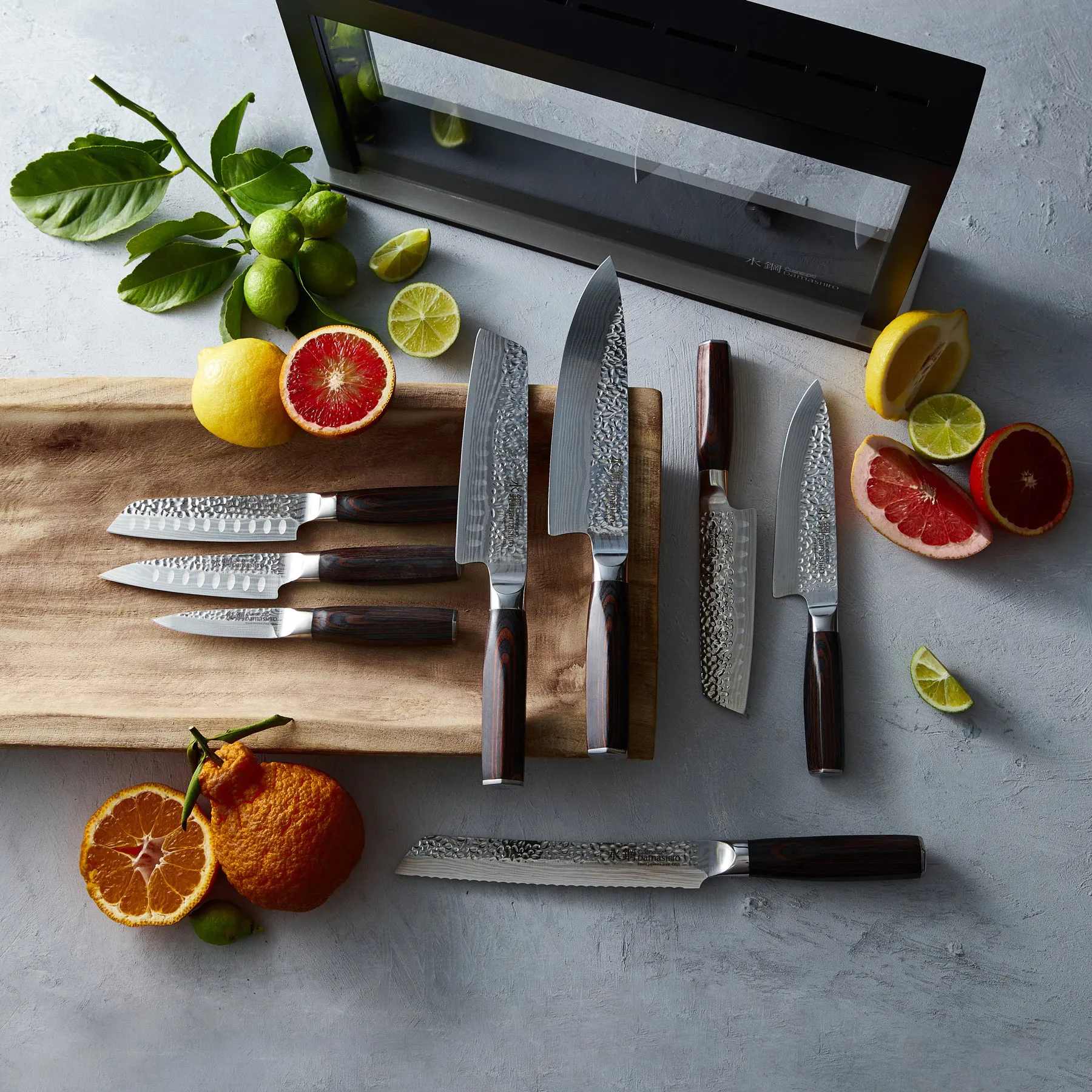 THE CUSTOM CHEF™ Damashiro® EMPEROR Hisa Knivblok - 9 dele