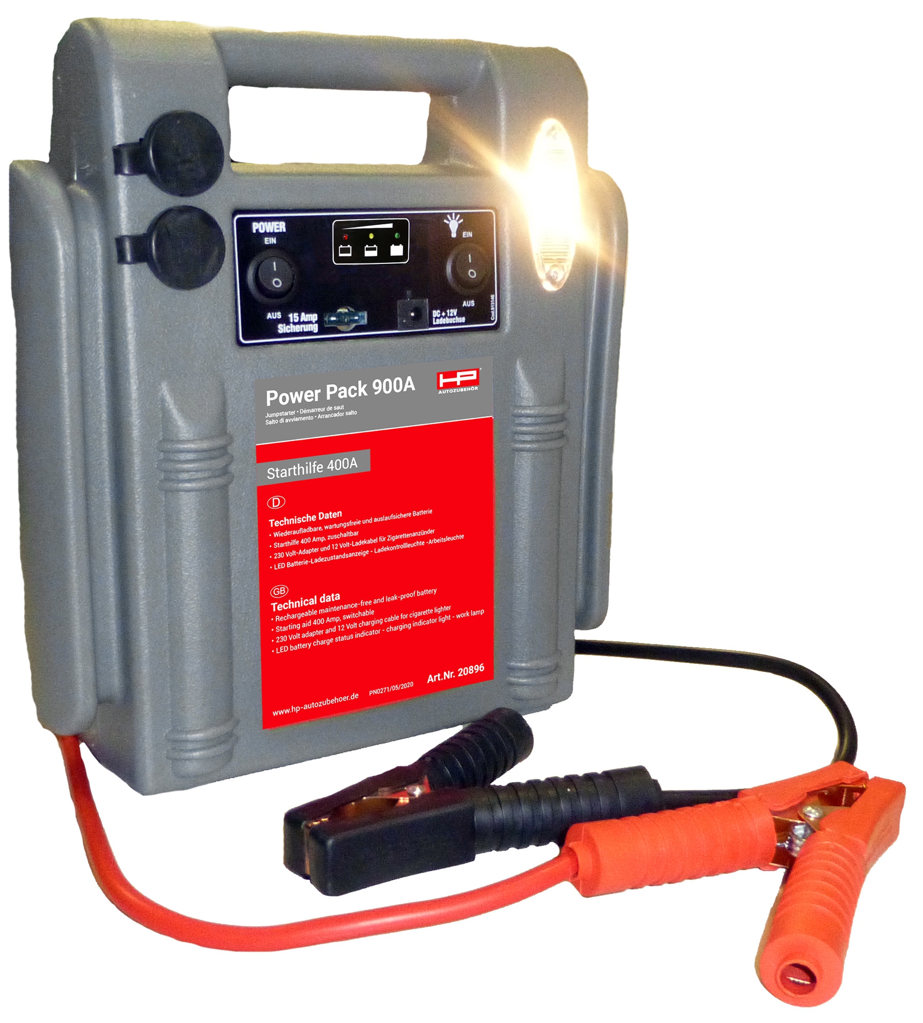 HP Autozubehör Power Pack 900A 17Ah 12V
