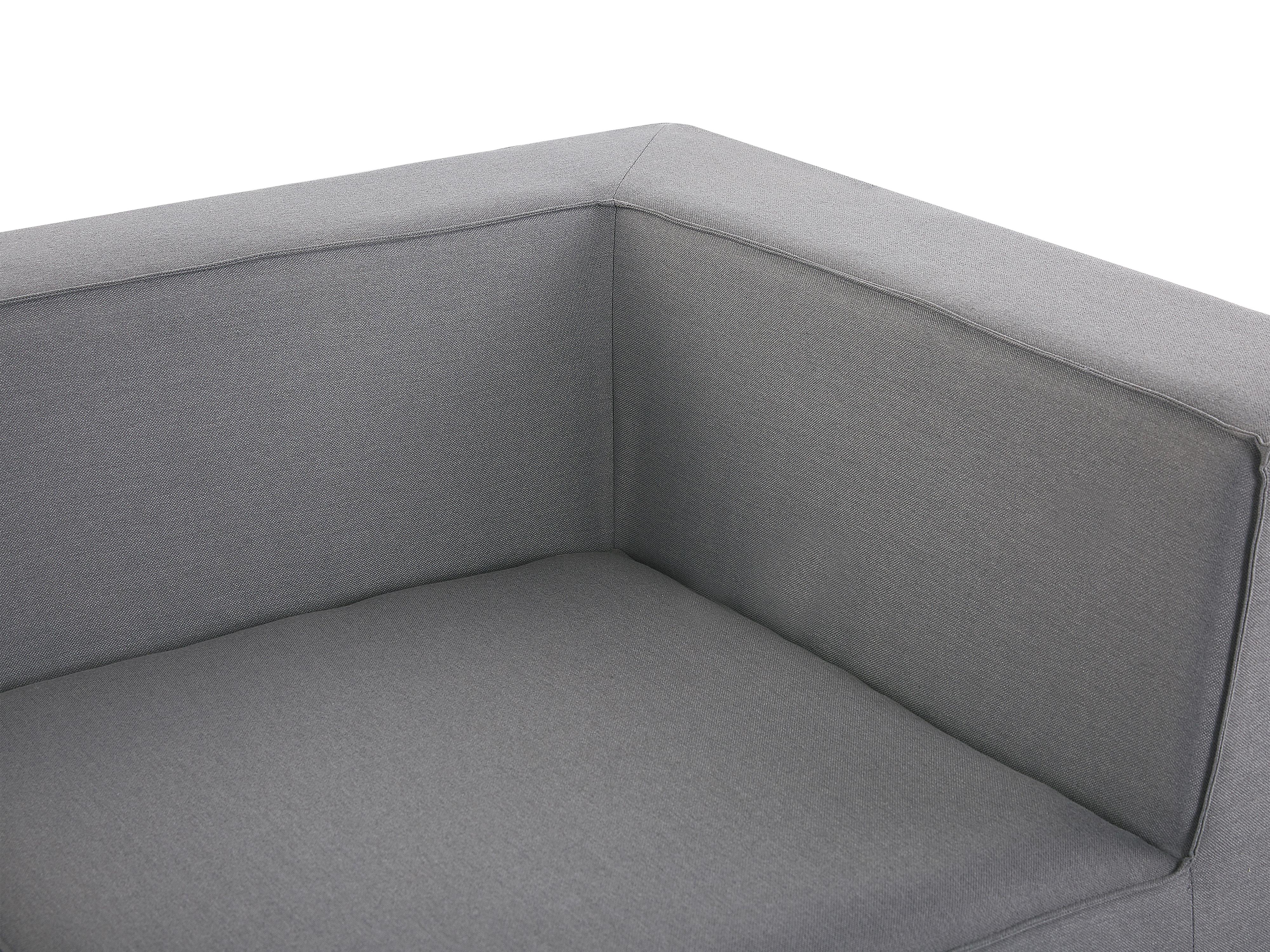 Tuin loungebank met ottomaan 4-zits AREZZO modulair Grijs