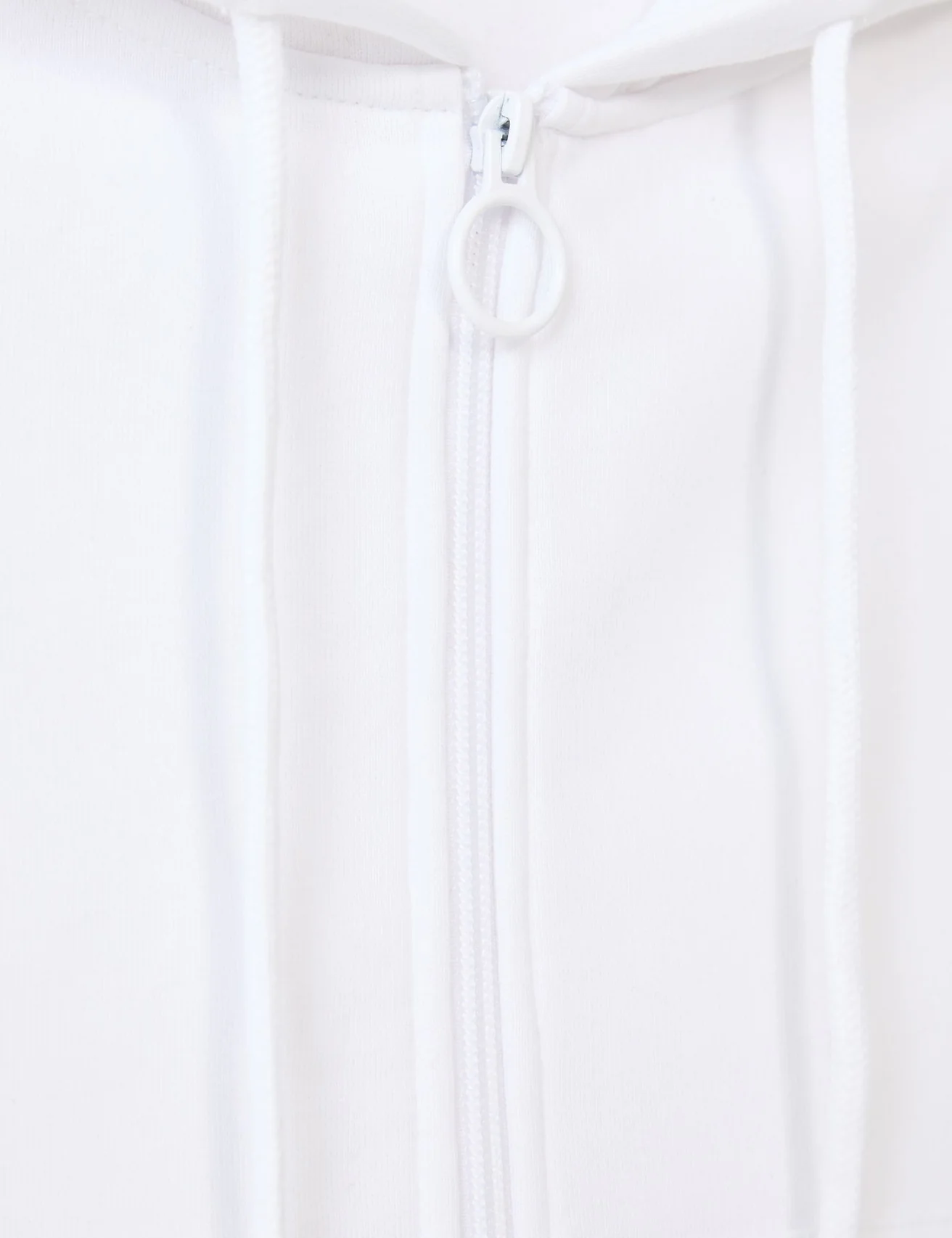 Sweat zippé à capuche oversize blanc