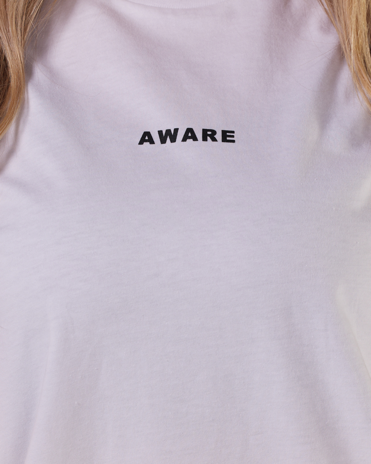 AWARE Logo Tee White