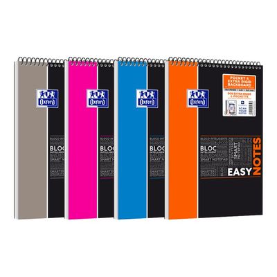 Oxford Etudiants Easynotes - Bloc notes A4+ (24 x 29,7 cm) - 160 pages - petits carreaux (5x5 mm) - disponible dans différentes couleurs
