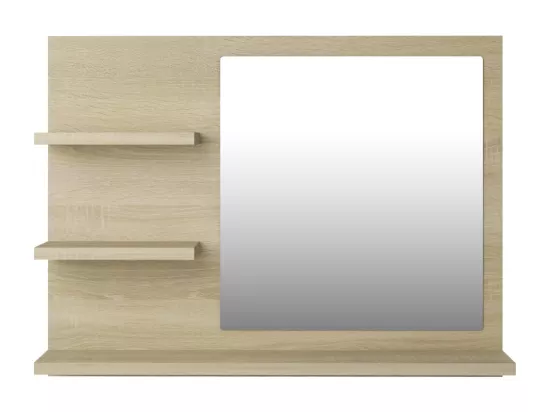 Miroir de salle de bain chêne sonoma bois d’ingénierie