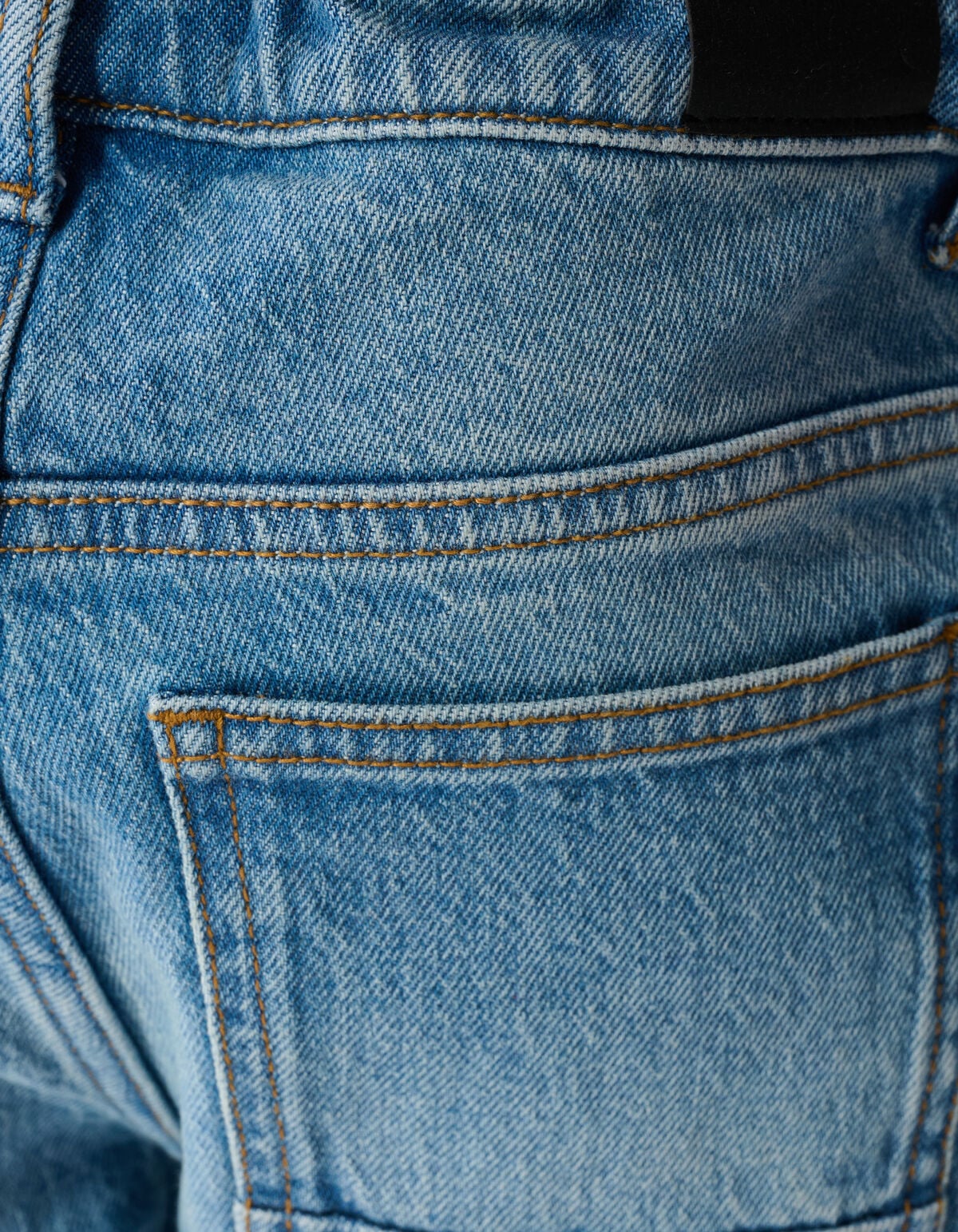 Straight Fit Jeans Blauw