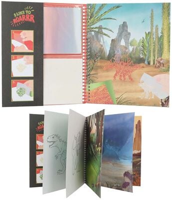 Dino World Stick & Shine Fargeleggingsbok