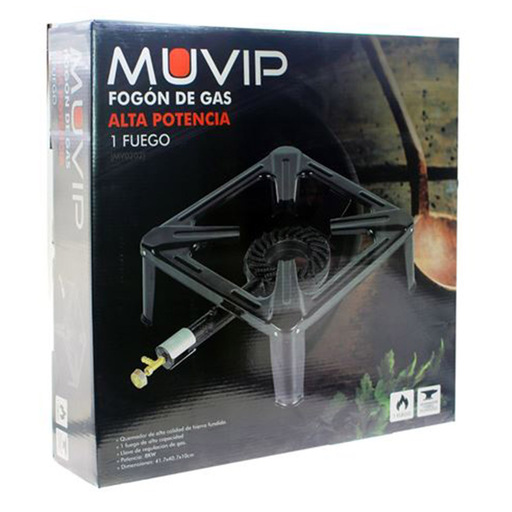 Fogão a gás Muvip de alta potência com 1 queimador