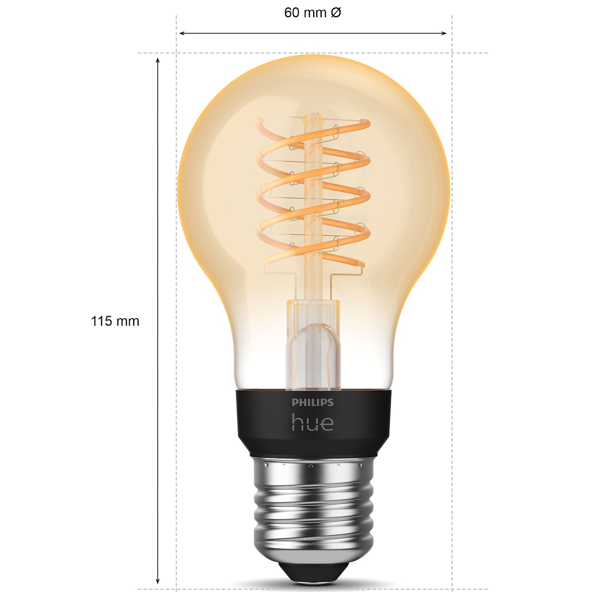 Philips Hue W lyspære 7,2W Filament A60 E27