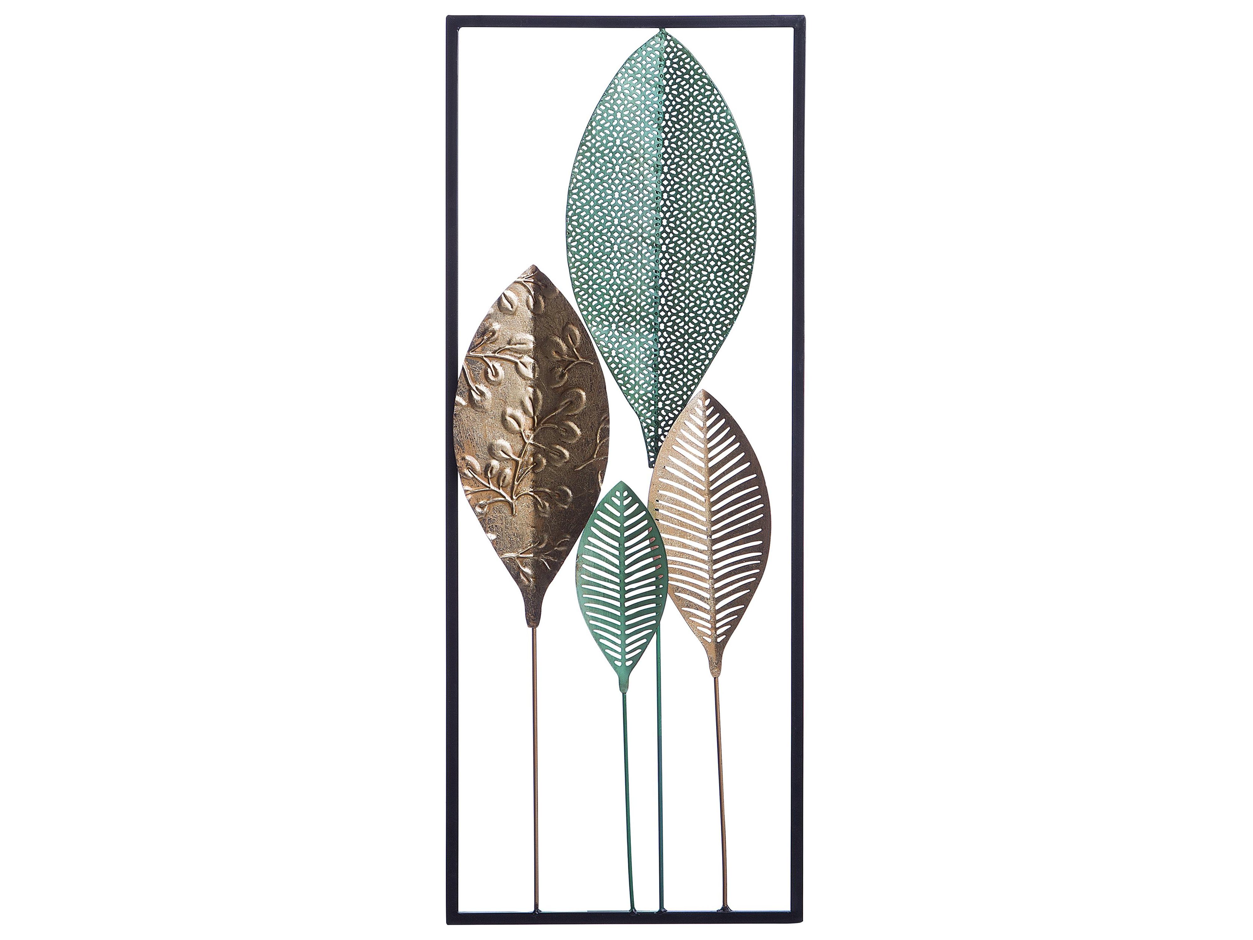 Wanddecoratie Blad PLATINUM Metaal 75 cm Meerkleurig