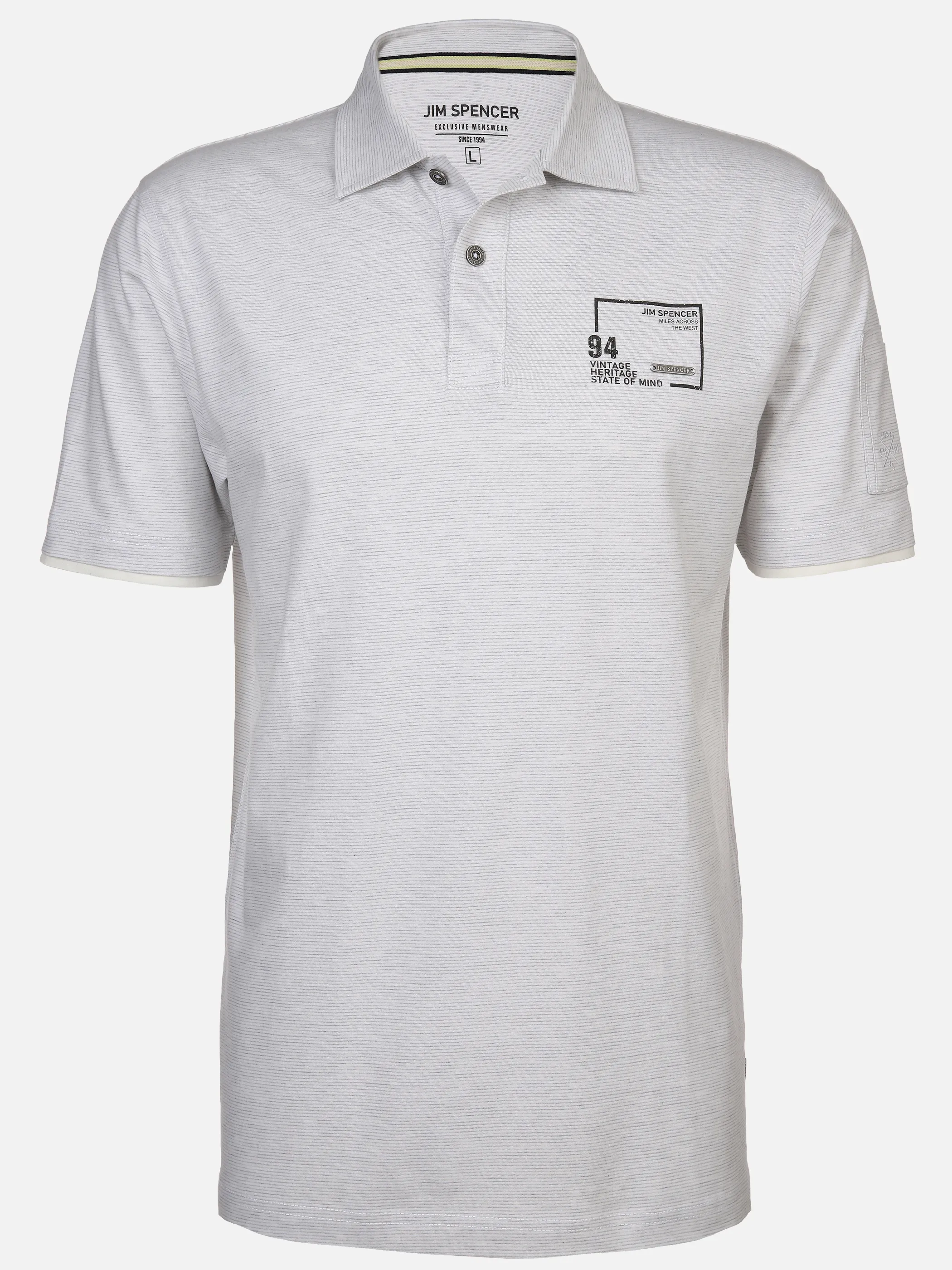 Herren Poloshirtmit feinen Linien durchzogen