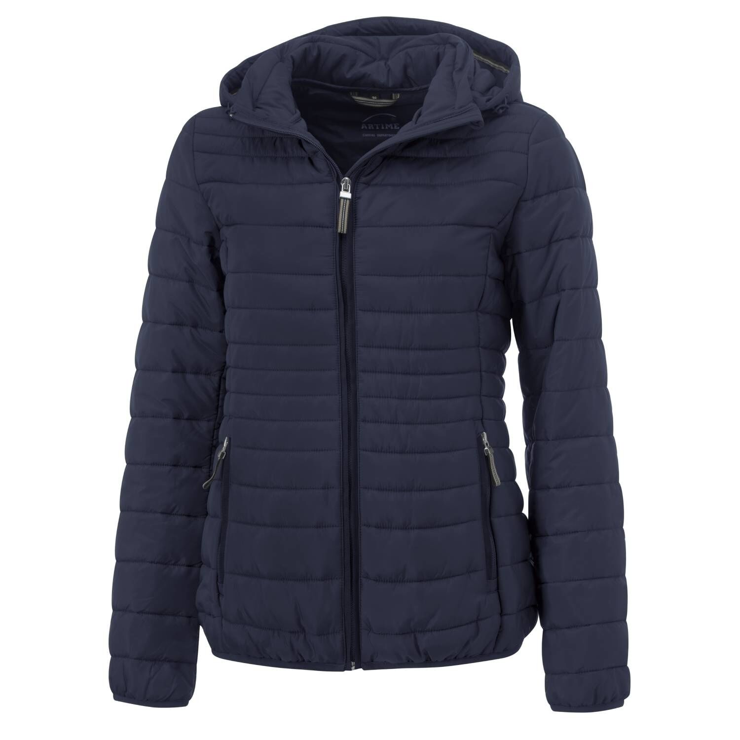 Steppjacke mit abnehmbarer Kapuze