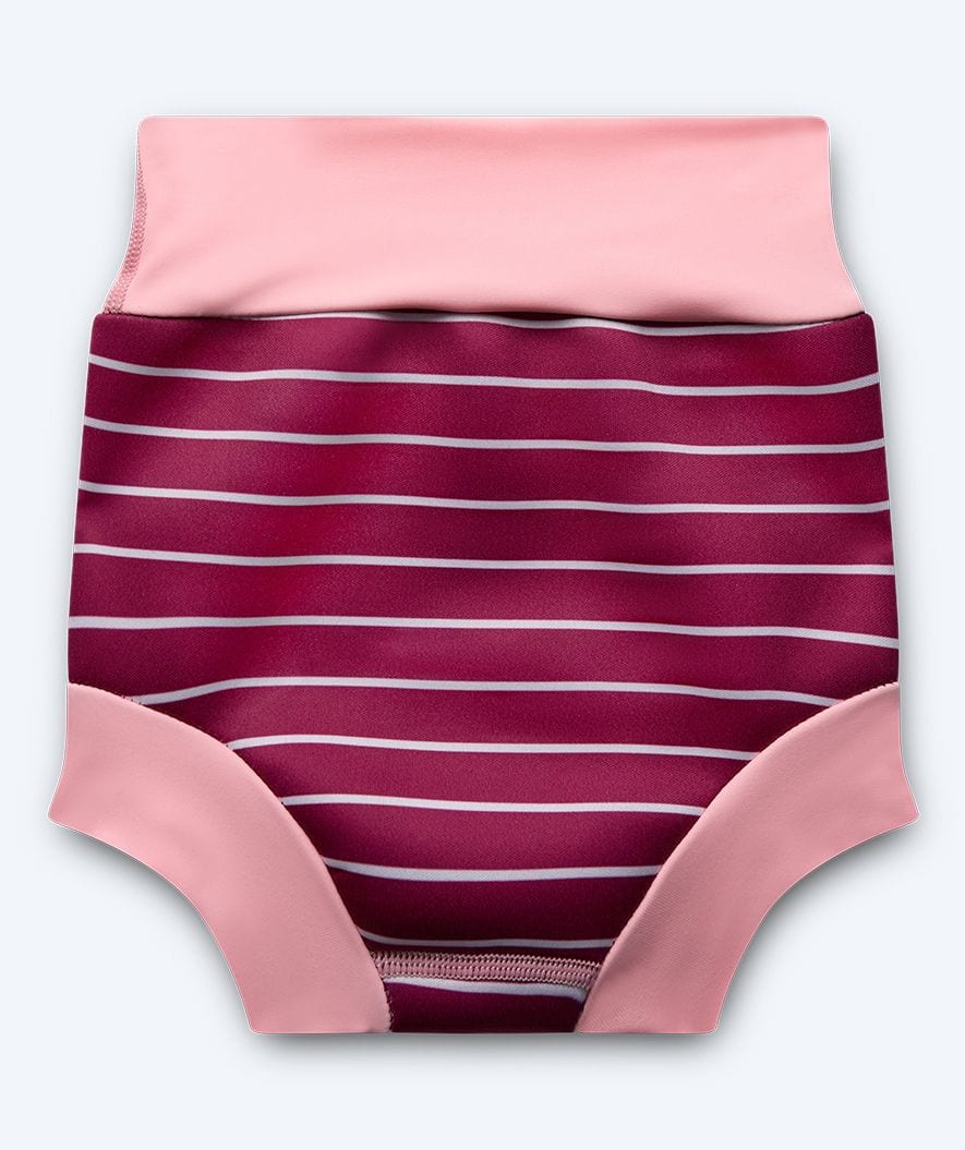 Watery blebadebukser til børn - Neoprene Swim Nappy - Nordic Pink Stripes