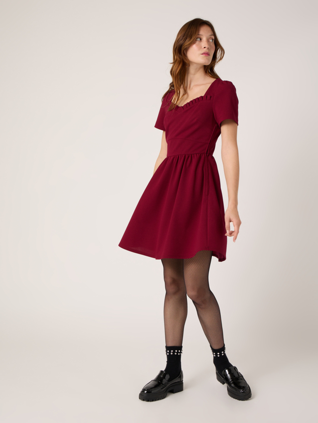 Robe avec détails fronces