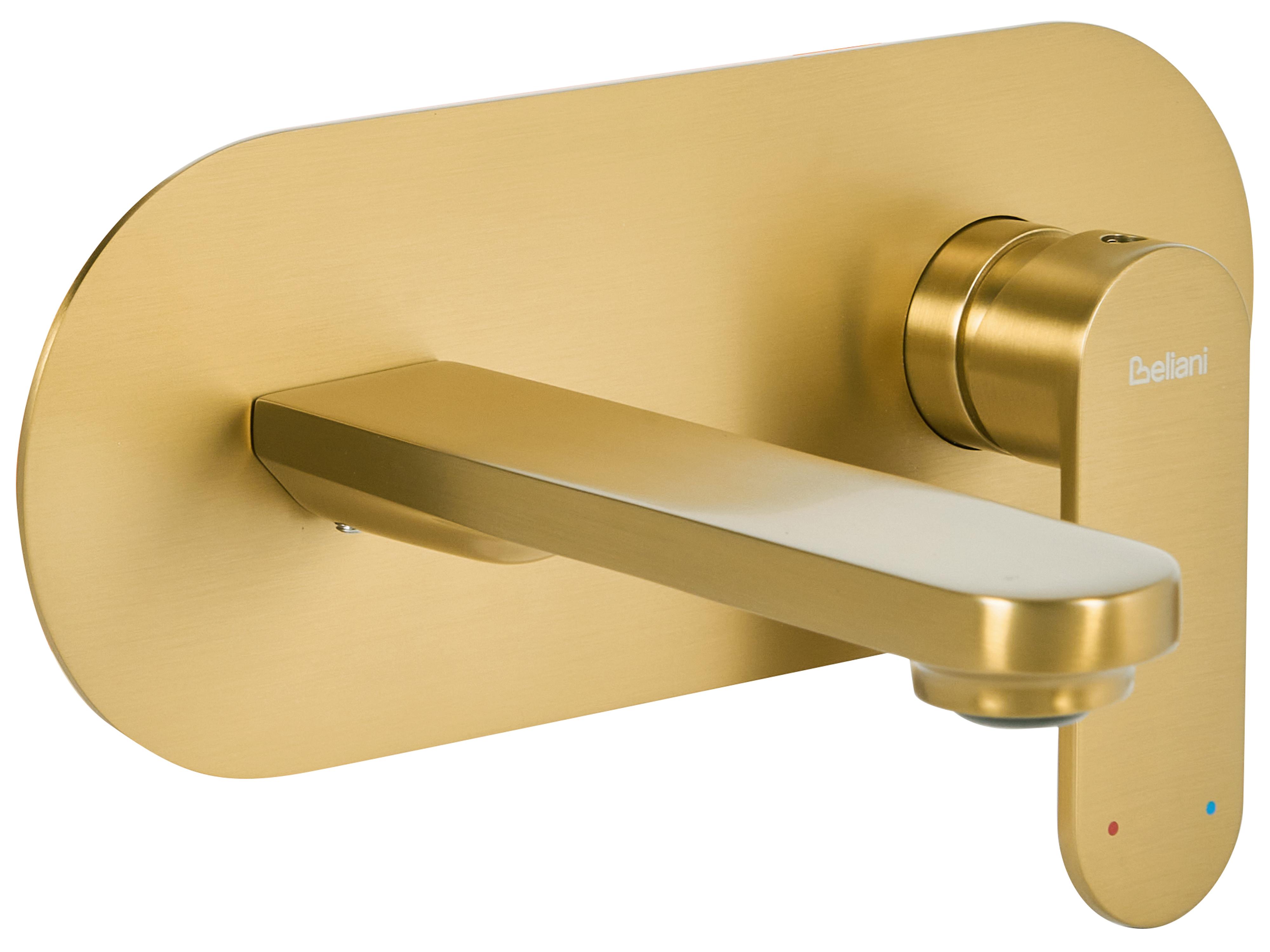 Wandgemonteerde mengkraan CHAPALA Messing Goud