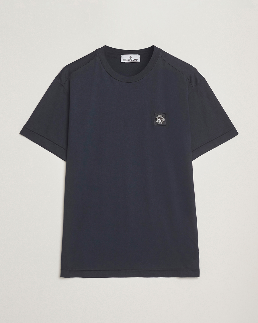 Stone Island Garment Dyed Cotton Jersey T-Shirt Navy