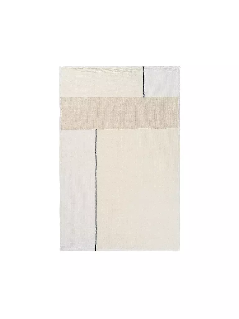 FERM LIVING Decke - Dela Throw 120x170cm Natural Off White  creme