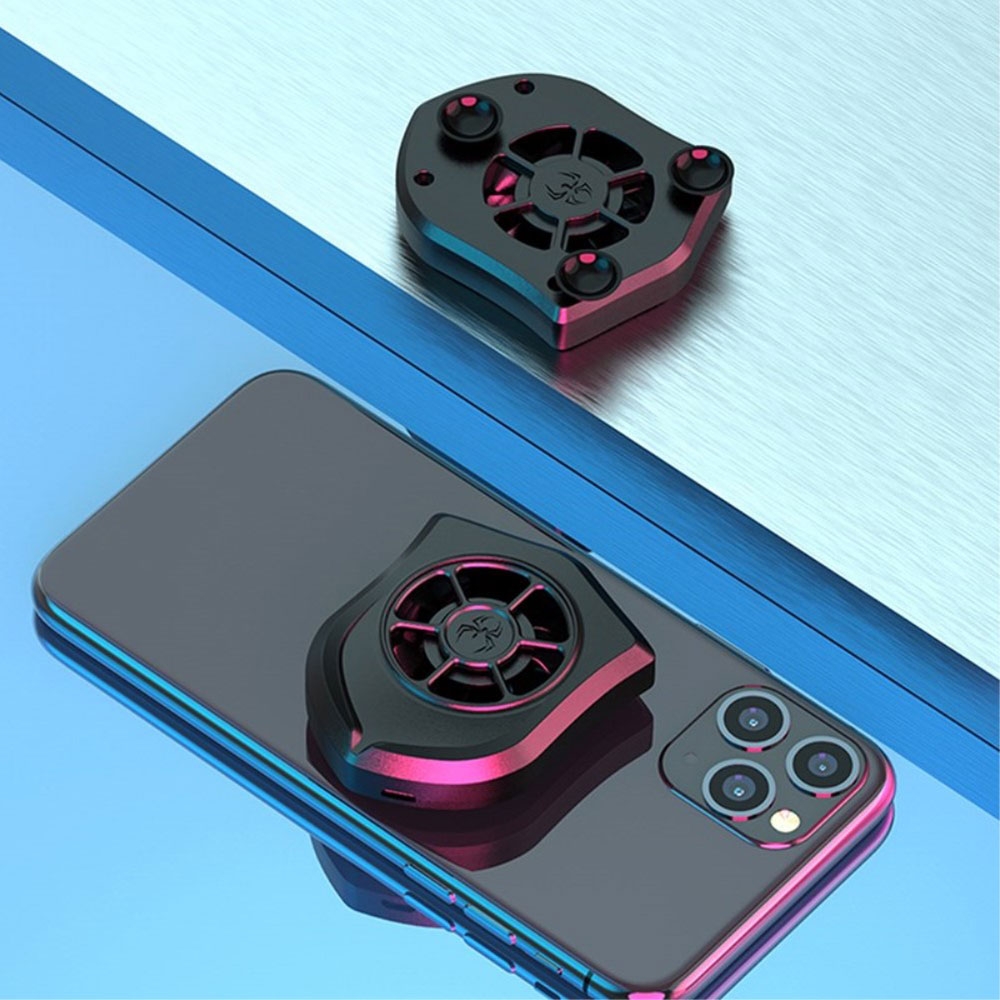 Universal Smartphone Kühler Gaming Handy Überhitzungsschutz Ventilator - Schwarz