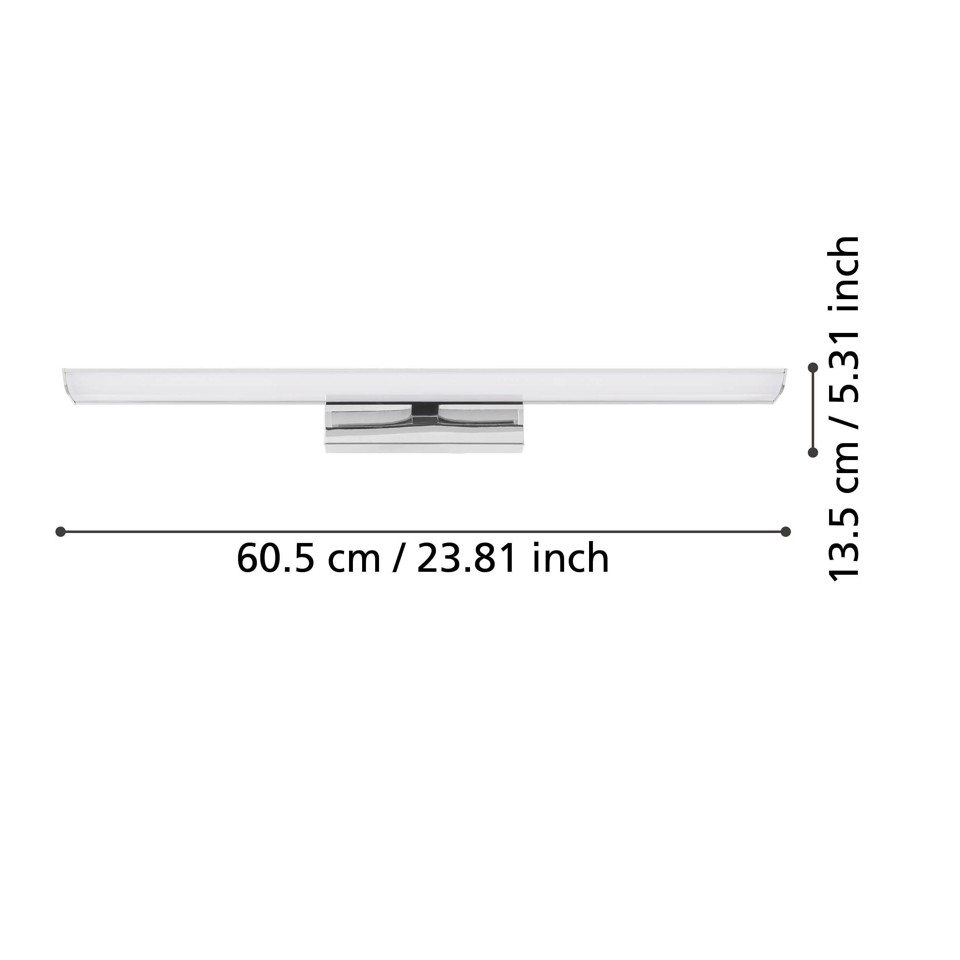 EGLO - Tabiano-Z spejllampe krom L60,5 - RGB + TW - Zigbee, Bluetooth