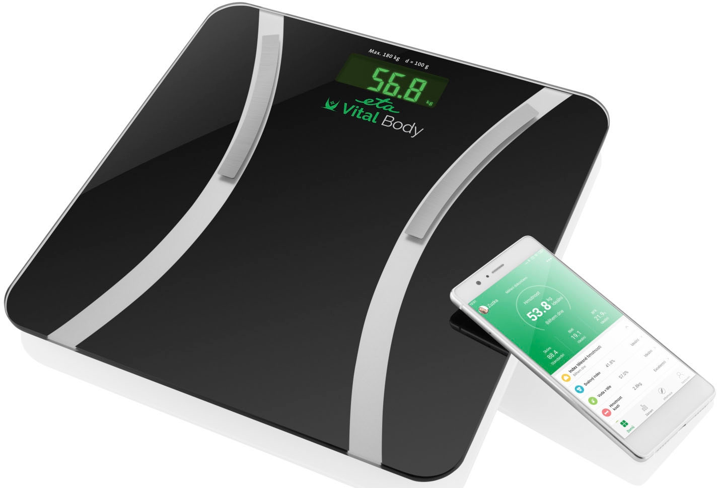 eta Körper-Analyse-Waage »Vital Body« mit VITAL BODY PLUS App nutzbar