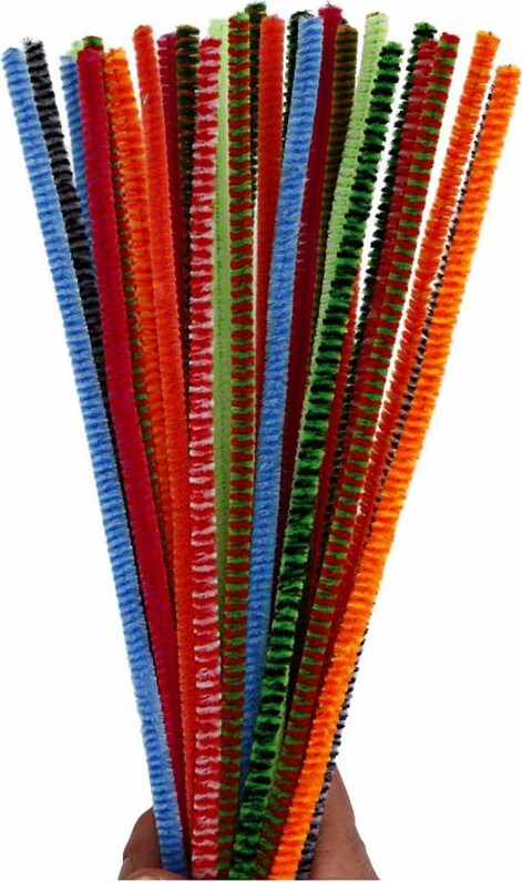 Piberensere - L 30 CM - B 6 MM - Stribede - Forskellige Farver - 30 Stk