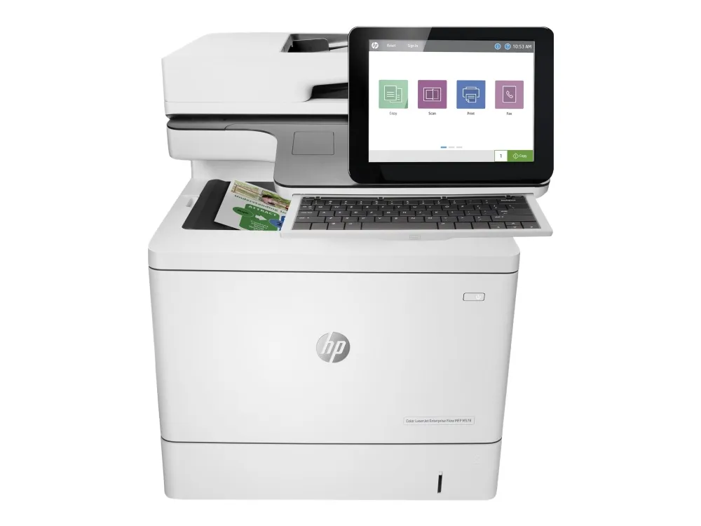 HP LaserJet Enterprise Flow MFP M578c - Multifunktionsprinter - farve - laser - Legal (216 x 356 mm) (original) - A4/Legal (medie) - op til 38 spm (kopiering) - op til 38 spm (udskriver) - 650 ark - 33.6 Kbps - USB 2.0, Gigabit LAN, USB 2.0 vært