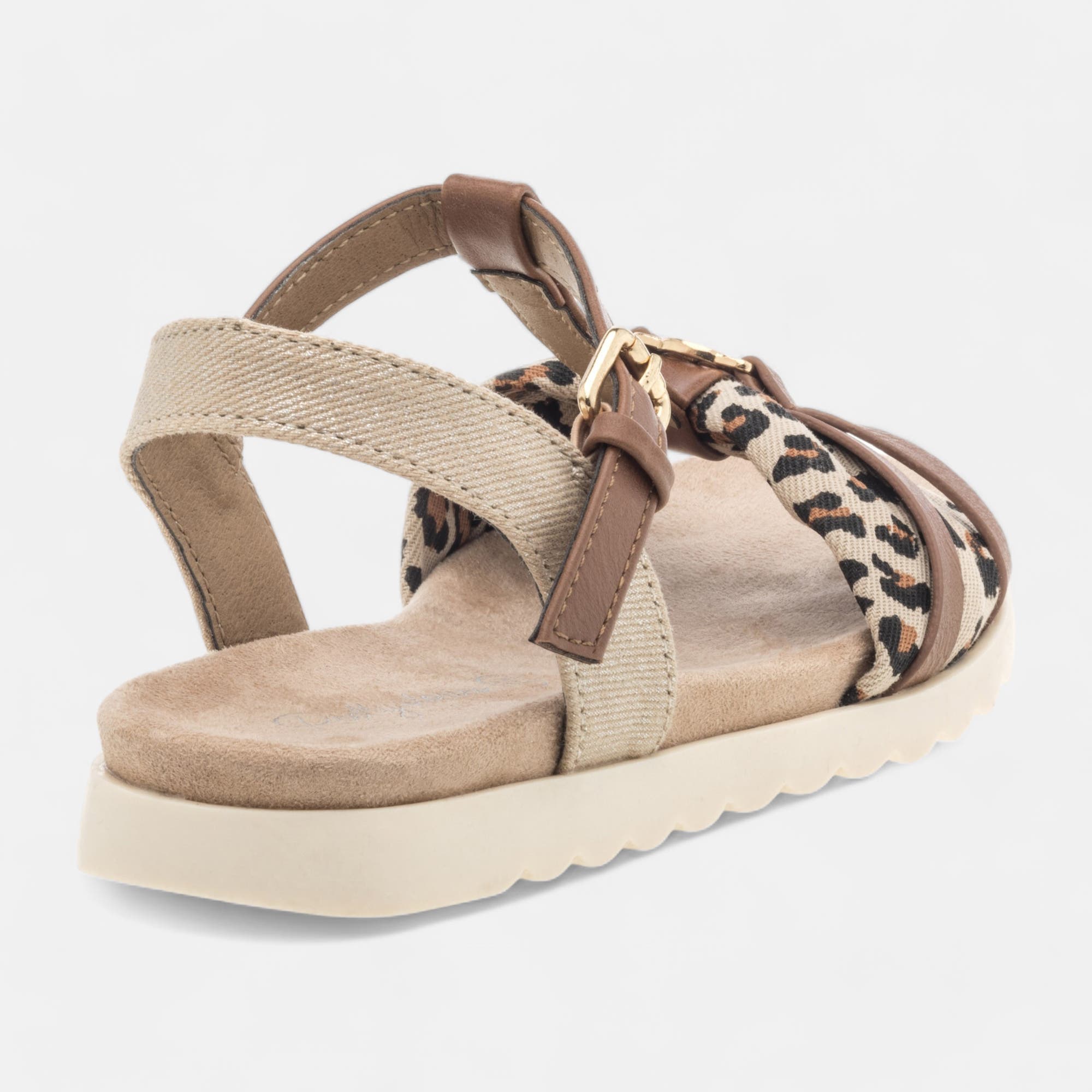 Nu-pieds Fille cognac