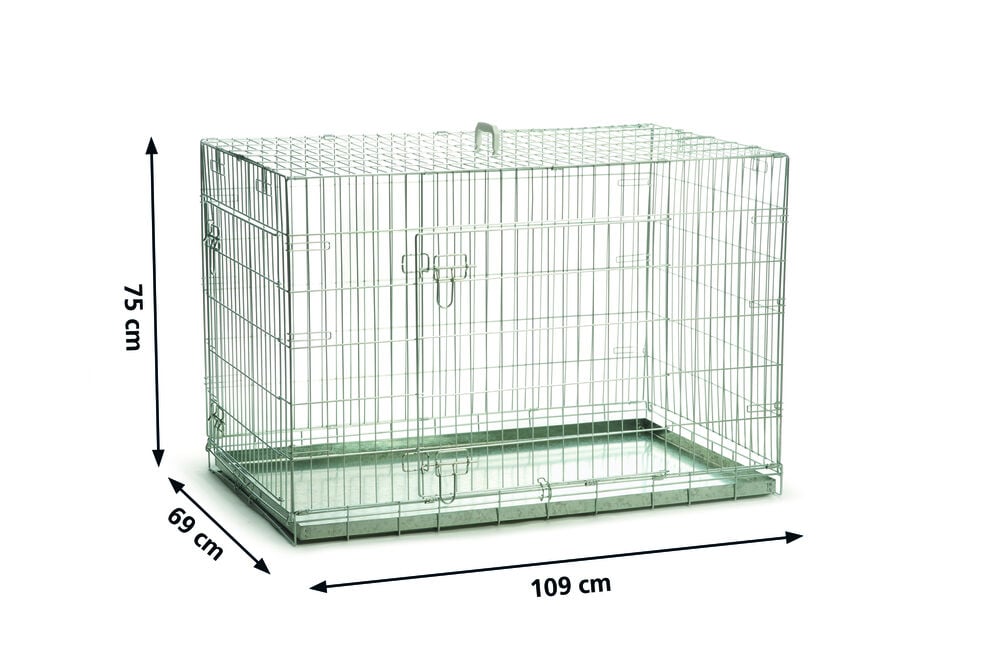 Beeztees 2-deurs - Hondenbench - Verzinkt - 75x113.5x69 cm - XL