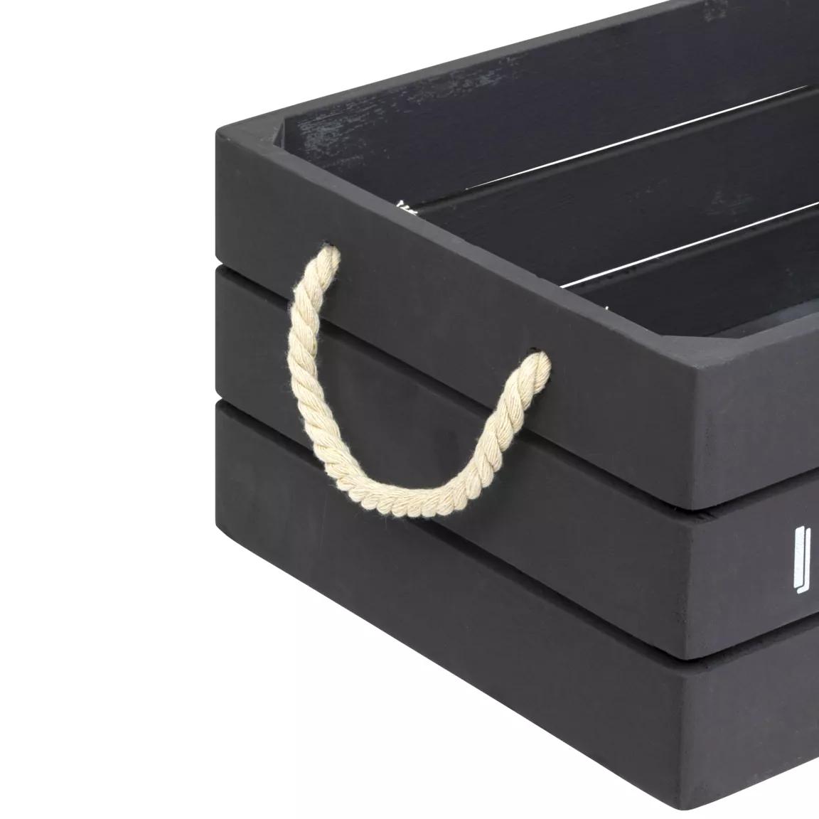 Lot de 3 cagettes bois Denys Grises