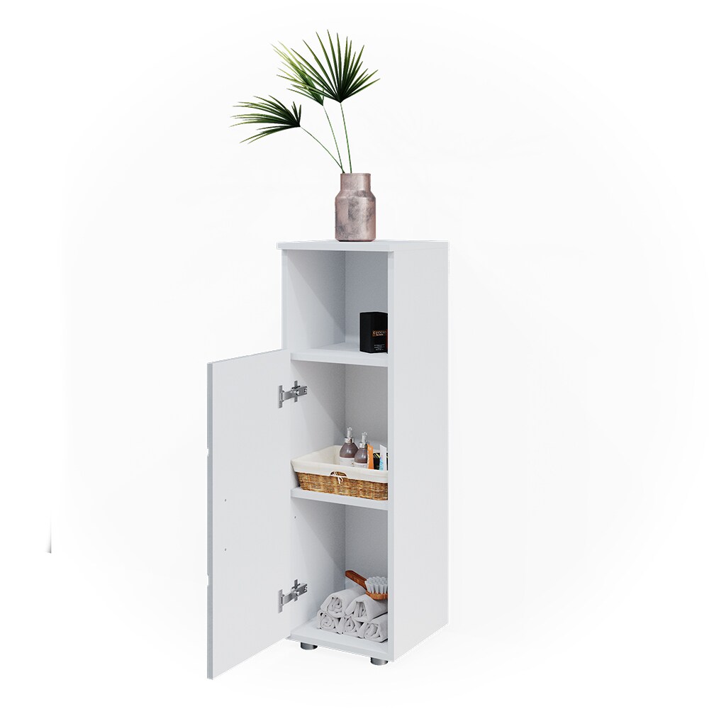 Vicco Spiegelmidischrank Badschrank Badezimmermöbel Irma Weiß Hochglanz modern 30x95 cm Badezimmer Schrank Badmöbel Schranktür Schrankfach Schrankschublade Ablage Aufbewahrung Dekospiegel